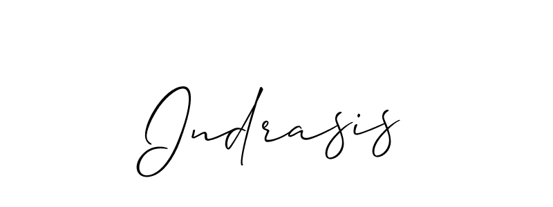 You should practise on your own different ways (Allison_Script) to write your name (Indrasis) in signature. don't let someone else do it for you. Indrasis signature style 2 images and pictures png