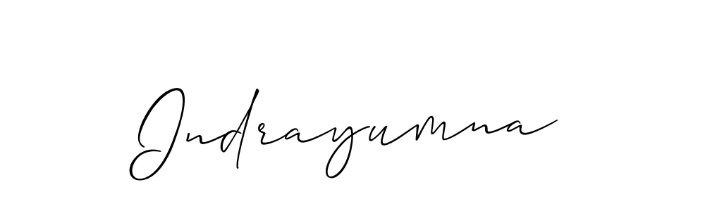 Make a beautiful signature design for name Indrayumna. With this signature (Allison_Script) style, you can create a handwritten signature for free. Indrayumna signature style 2 images and pictures png