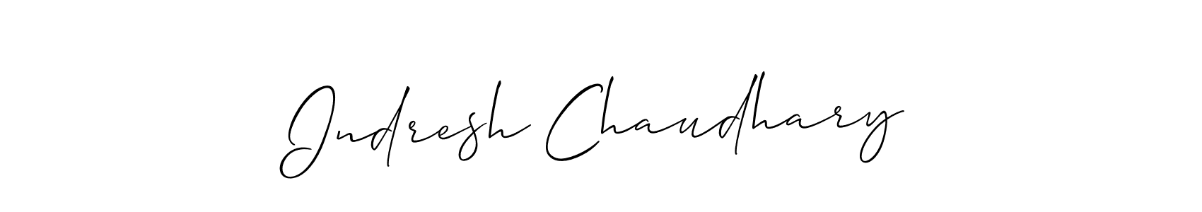 How to Draw Indresh Chaudhary signature style? Allison_Script is a latest design signature styles for name Indresh Chaudhary. Indresh Chaudhary signature style 2 images and pictures png
