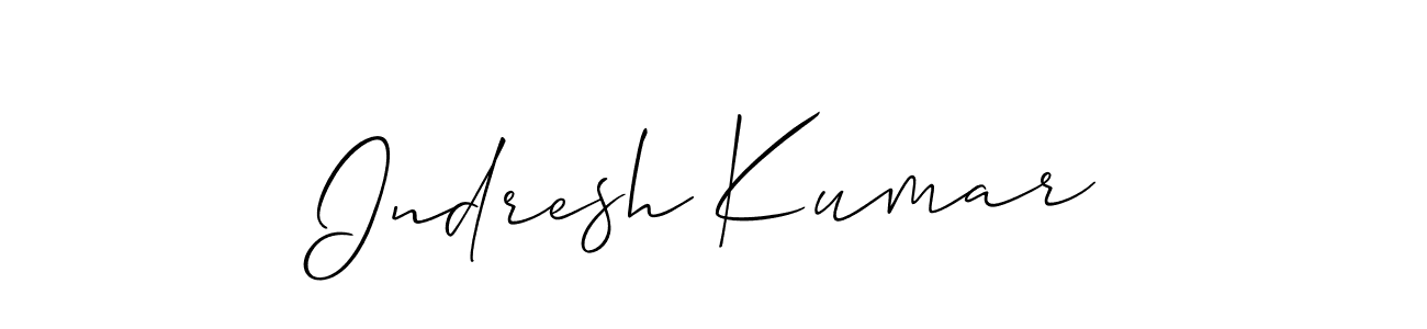 Design your own signature with our free online signature maker. With this signature software, you can create a handwritten (Allison_Script) signature for name Indresh Kumar. Indresh Kumar signature style 2 images and pictures png