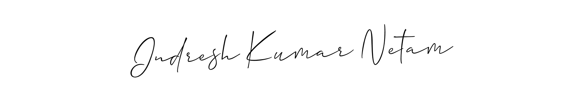 Also You can easily find your signature by using the search form. We will create Indresh Kumar Netam name handwritten signature images for you free of cost using Allison_Script sign style. Indresh Kumar Netam signature style 2 images and pictures png
