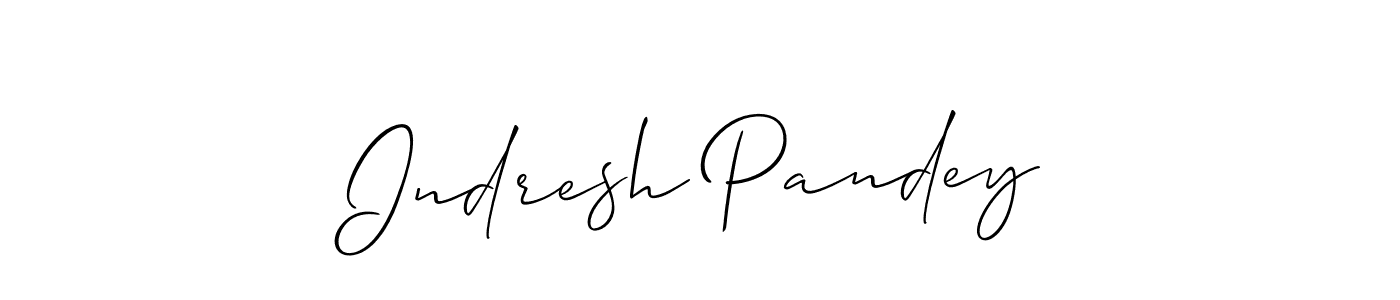 How to Draw Indresh Pandey signature style? Allison_Script is a latest design signature styles for name Indresh Pandey. Indresh Pandey signature style 2 images and pictures png