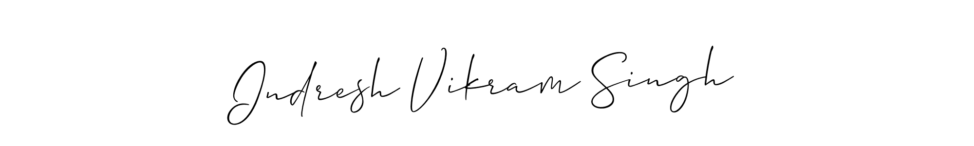 Also You can easily find your signature by using the search form. We will create Indresh Vikram Singh name handwritten signature images for you free of cost using Allison_Script sign style. Indresh Vikram Singh signature style 2 images and pictures png