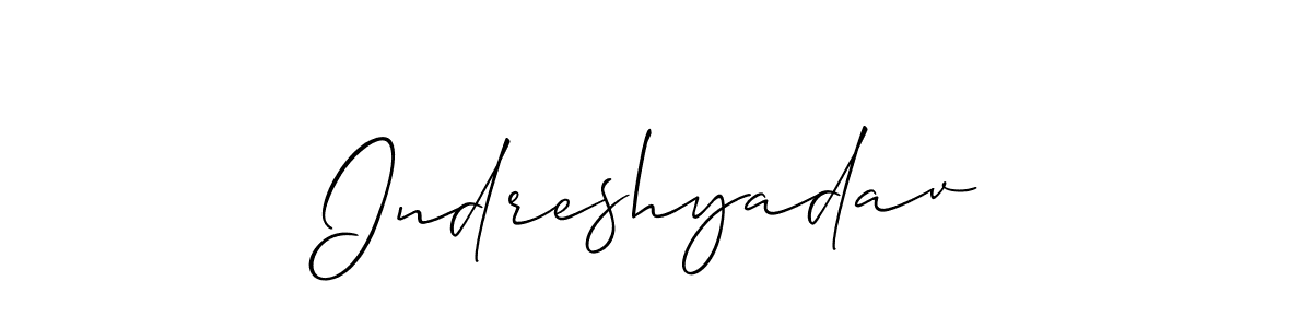 if you are searching for the best signature style for your name Indreshyadav. so please give up your signature search. here we have designed multiple signature styles  using Allison_Script. Indreshyadav signature style 2 images and pictures png