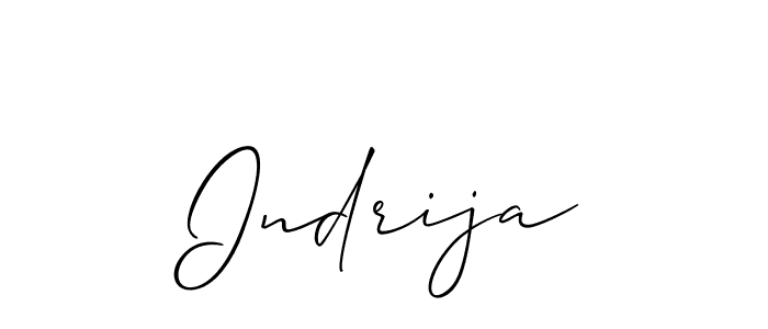 Create a beautiful signature design for name Indrija. With this signature (Allison_Script) fonts, you can make a handwritten signature for free. Indrija signature style 2 images and pictures png