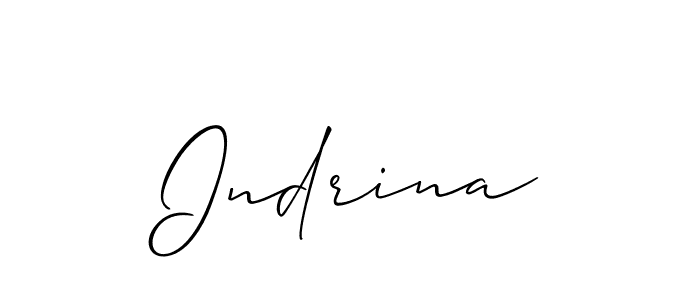 Indrina stylish signature style. Best Handwritten Sign (Allison_Script) for my name. Handwritten Signature Collection Ideas for my name Indrina. Indrina signature style 2 images and pictures png