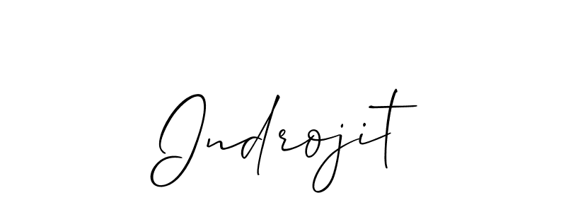 How to make Indrojit signature? Allison_Script is a professional autograph style. Create handwritten signature for Indrojit name. Indrojit signature style 2 images and pictures png