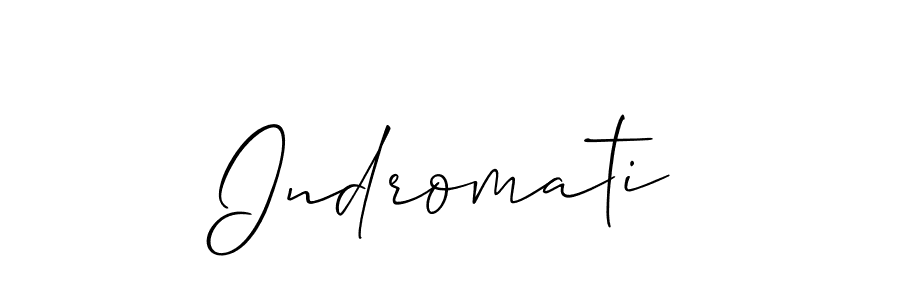 if you are searching for the best signature style for your name Indromati. so please give up your signature search. here we have designed multiple signature styles  using Allison_Script. Indromati signature style 2 images and pictures png