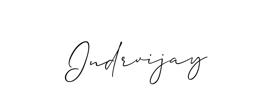 Design your own signature with our free online signature maker. With this signature software, you can create a handwritten (Allison_Script) signature for name Indrvijay. Indrvijay signature style 2 images and pictures png