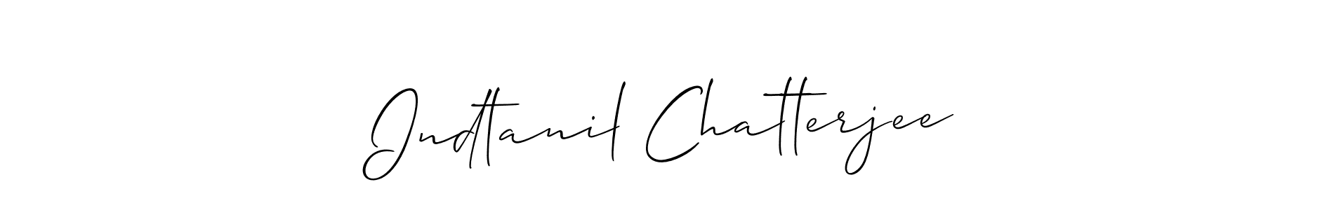 if you are searching for the best signature style for your name Indtanil Chatterjee. so please give up your signature search. here we have designed multiple signature styles  using Allison_Script. Indtanil Chatterjee signature style 2 images and pictures png