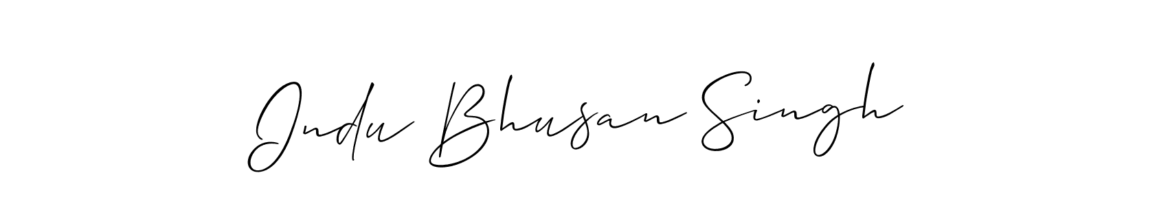 Indu Bhusan Singh stylish signature style. Best Handwritten Sign (Allison_Script) for my name. Handwritten Signature Collection Ideas for my name Indu Bhusan Singh. Indu Bhusan Singh signature style 2 images and pictures png