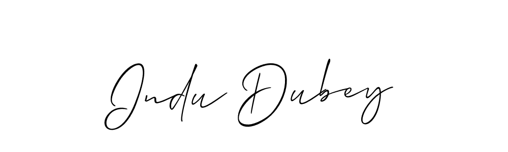 Also You can easily find your signature by using the search form. We will create Indu Dubey name handwritten signature images for you free of cost using Allison_Script sign style. Indu Dubey signature style 2 images and pictures png