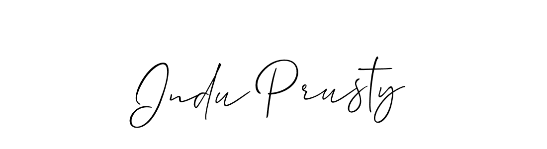 Create a beautiful signature design for name Indu Prusty. With this signature (Allison_Script) fonts, you can make a handwritten signature for free. Indu Prusty signature style 2 images and pictures png