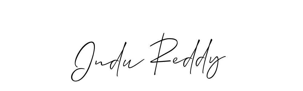 Best and Professional Signature Style for Indu Reddy. Allison_Script Best Signature Style Collection. Indu Reddy signature style 2 images and pictures png