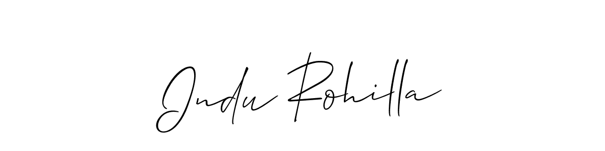 Use a signature maker to create a handwritten signature online. With this signature software, you can design (Allison_Script) your own signature for name Indu Rohilla. Indu Rohilla signature style 2 images and pictures png