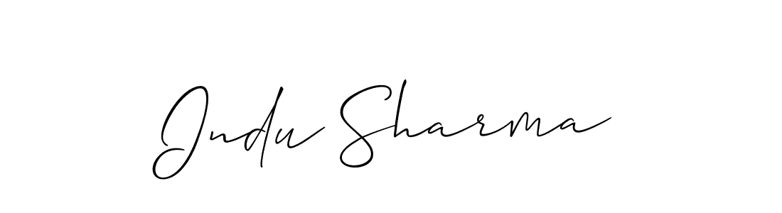 You should practise on your own different ways (Allison_Script) to write your name (Indu Sharma) in signature. don't let someone else do it for you. Indu Sharma signature style 2 images and pictures png