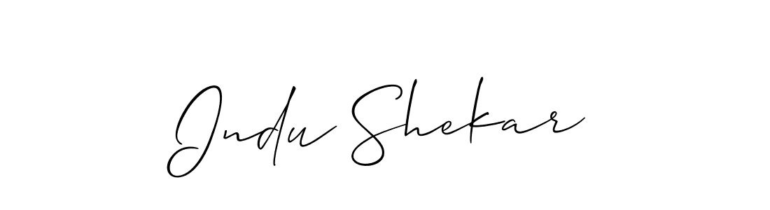 Design your own signature with our free online signature maker. With this signature software, you can create a handwritten (Allison_Script) signature for name Indu Shekar. Indu Shekar signature style 2 images and pictures png