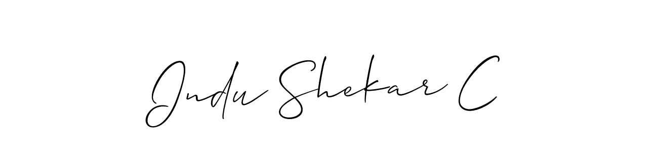 How to Draw Indu Shekar C signature style? Allison_Script is a latest design signature styles for name Indu Shekar C. Indu Shekar C signature style 2 images and pictures png