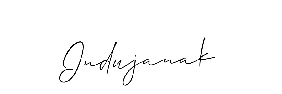 Also You can easily find your signature by using the search form. We will create Indujanak name handwritten signature images for you free of cost using Allison_Script sign style. Indujanak signature style 2 images and pictures png