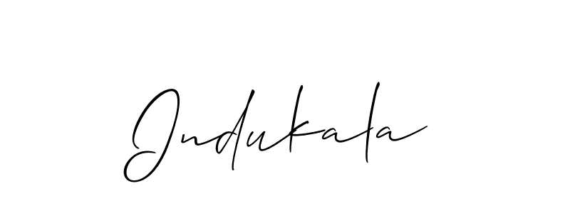 Best and Professional Signature Style for Indukala. Allison_Script Best Signature Style Collection. Indukala signature style 2 images and pictures png