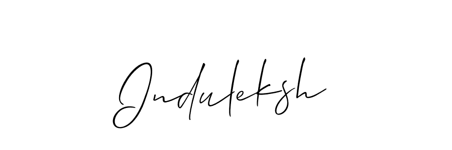 Design your own signature with our free online signature maker. With this signature software, you can create a handwritten (Allison_Script) signature for name Induleksh. Induleksh signature style 2 images and pictures png