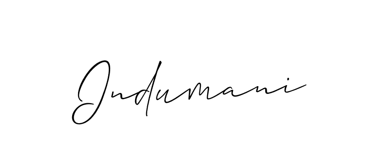 Make a beautiful signature design for name Indumani. Use this online signature maker to create a handwritten signature for free. Indumani signature style 2 images and pictures png