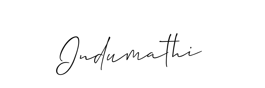 Design your own signature with our free online signature maker. With this signature software, you can create a handwritten (Allison_Script) signature for name Indumathi. Indumathi signature style 2 images and pictures png