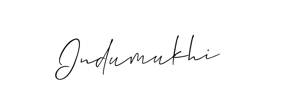 Indumukhi stylish signature style. Best Handwritten Sign (Allison_Script) for my name. Handwritten Signature Collection Ideas for my name Indumukhi. Indumukhi signature style 2 images and pictures png