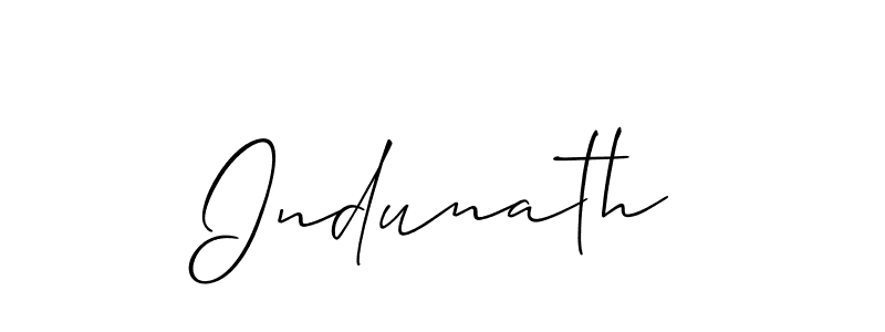 How to make Indunath name signature. Use Allison_Script style for creating short signs online. This is the latest handwritten sign. Indunath signature style 2 images and pictures png