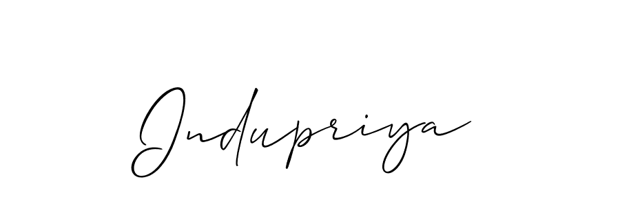 Also You can easily find your signature by using the search form. We will create Indupriya name handwritten signature images for you free of cost using Allison_Script sign style. Indupriya signature style 2 images and pictures png