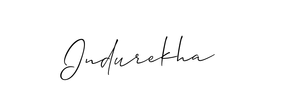 You should practise on your own different ways (Allison_Script) to write your name (Indurekha) in signature. don't let someone else do it for you. Indurekha signature style 2 images and pictures png