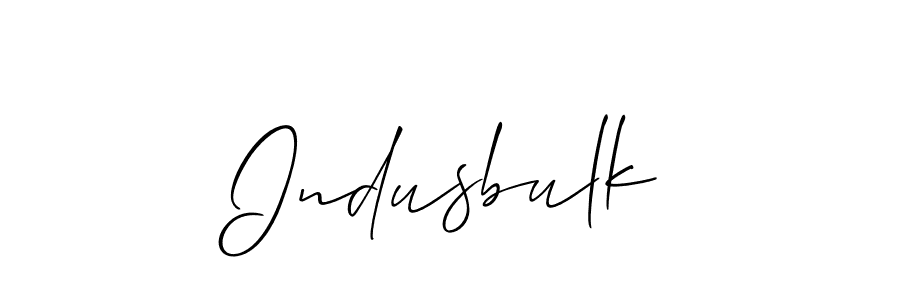 How to make Indusbulk name signature. Use Allison_Script style for creating short signs online. This is the latest handwritten sign. Indusbulk signature style 2 images and pictures png