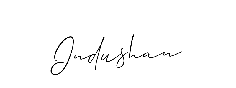 Indushan stylish signature style. Best Handwritten Sign (Allison_Script) for my name. Handwritten Signature Collection Ideas for my name Indushan. Indushan signature style 2 images and pictures png