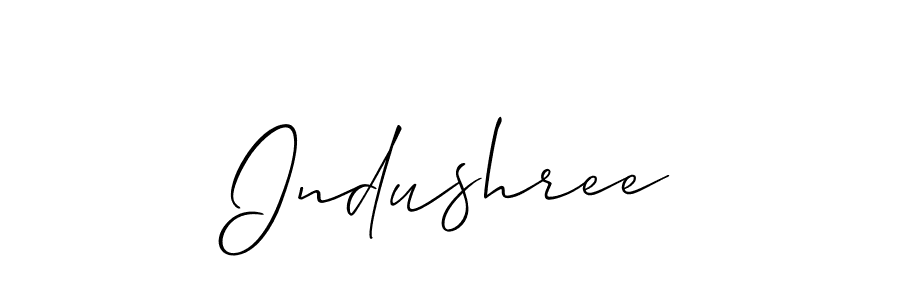 You should practise on your own different ways (Allison_Script) to write your name (Indushree) in signature. don't let someone else do it for you. Indushree signature style 2 images and pictures png