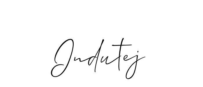 How to Draw Indutej signature style? Allison_Script is a latest design signature styles for name Indutej. Indutej signature style 2 images and pictures png