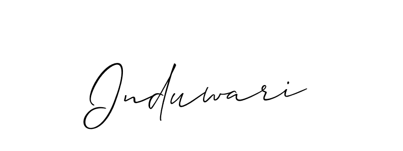 Best and Professional Signature Style for Induwari. Allison_Script Best Signature Style Collection. Induwari signature style 2 images and pictures png