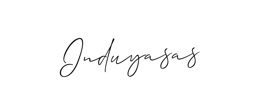 How to make Induyasas name signature. Use Allison_Script style for creating short signs online. This is the latest handwritten sign. Induyasas signature style 2 images and pictures png