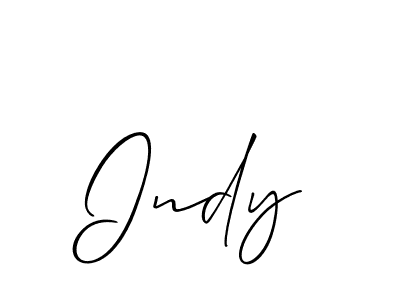 How to make Indy signature? Allison_Script is a professional autograph style. Create handwritten signature for Indy name. Indy signature style 2 images and pictures png