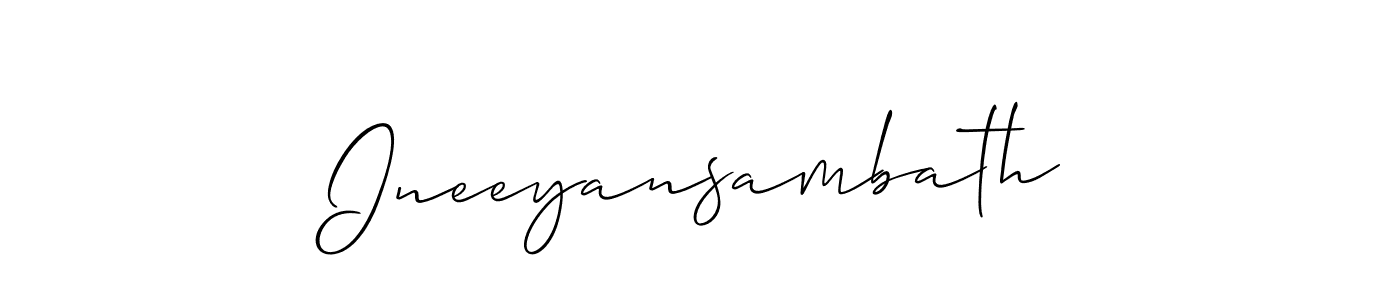 How to make Ineeyansambath signature? Allison_Script is a professional autograph style. Create handwritten signature for Ineeyansambath name. Ineeyansambath signature style 2 images and pictures png