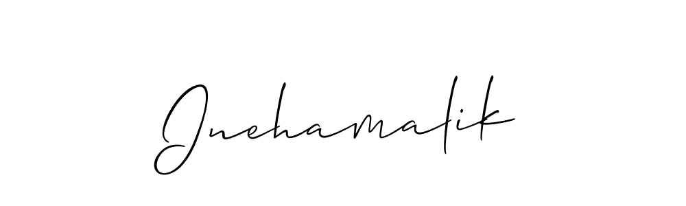 How to Draw Inehamalik signature style? Allison_Script is a latest design signature styles for name Inehamalik. Inehamalik signature style 2 images and pictures png