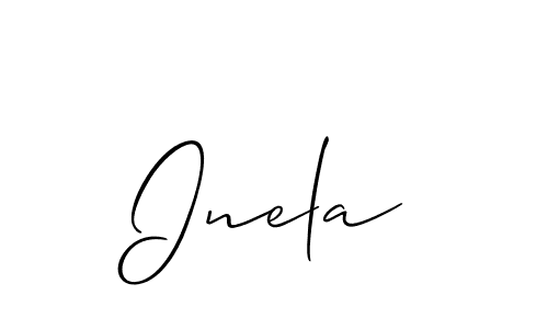 if you are searching for the best signature style for your name Inela. so please give up your signature search. here we have designed multiple signature styles  using Allison_Script. Inela signature style 2 images and pictures png