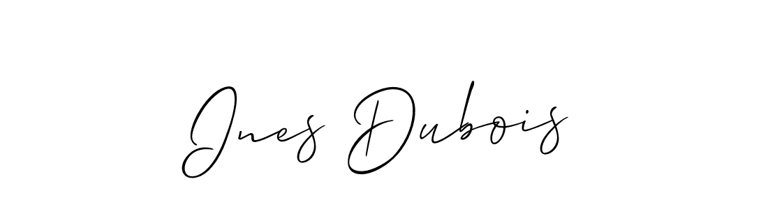Design your own signature with our free online signature maker. With this signature software, you can create a handwritten (Allison_Script) signature for name Ines Dubois. Ines Dubois signature style 2 images and pictures png