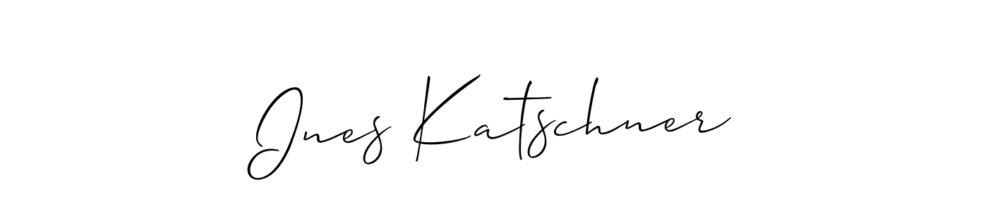 Also You can easily find your signature by using the search form. We will create Ines Katschner name handwritten signature images for you free of cost using Allison_Script sign style. Ines Katschner signature style 2 images and pictures png