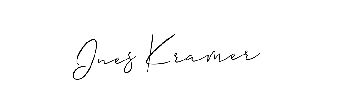 Similarly Allison_Script is the best handwritten signature design. Signature creator online .You can use it as an online autograph creator for name Ines Kramer. Ines Kramer signature style 2 images and pictures png