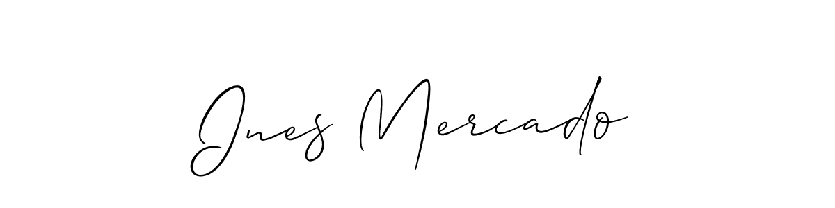 This is the best signature style for the Ines Mercado name. Also you like these signature font (Allison_Script). Mix name signature. Ines Mercado signature style 2 images and pictures png