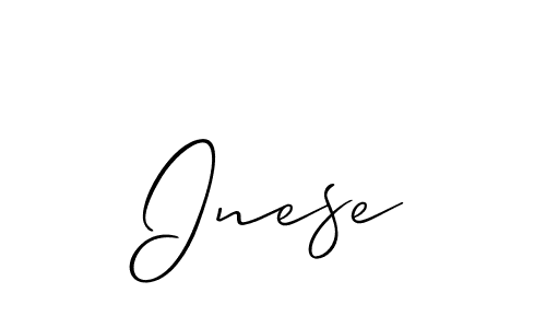 Best and Professional Signature Style for Inese. Allison_Script Best Signature Style Collection. Inese signature style 2 images and pictures png