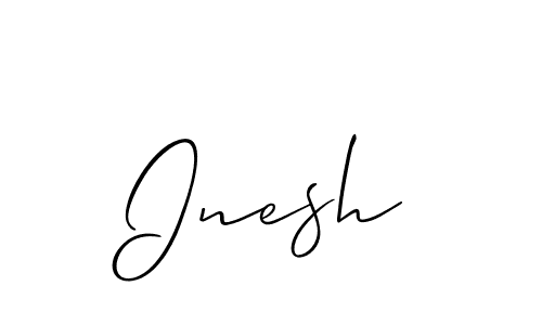How to Draw Inesh signature style? Allison_Script is a latest design signature styles for name Inesh. Inesh signature style 2 images and pictures png