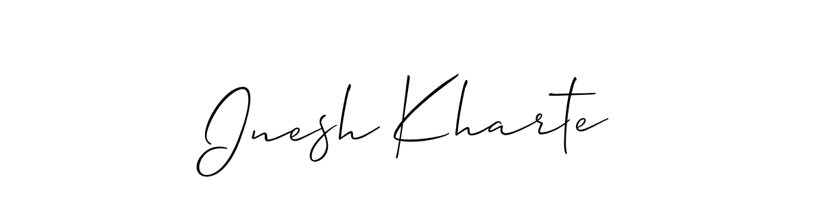 Inesh Kharte stylish signature style. Best Handwritten Sign (Allison_Script) for my name. Handwritten Signature Collection Ideas for my name Inesh Kharte. Inesh Kharte signature style 2 images and pictures png