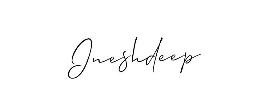 How to make Ineshdeep name signature. Use Allison_Script style for creating short signs online. This is the latest handwritten sign. Ineshdeep signature style 2 images and pictures png