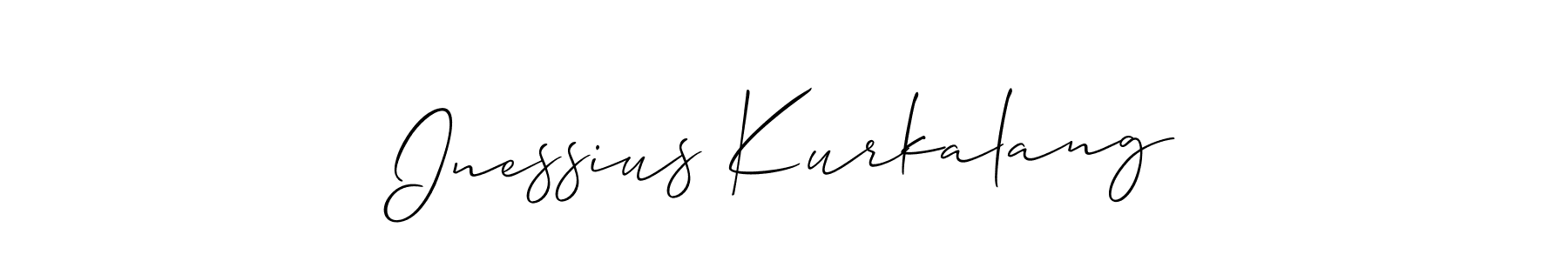 Design your own signature with our free online signature maker. With this signature software, you can create a handwritten (Allison_Script) signature for name Inessius Kurkalang. Inessius Kurkalang signature style 2 images and pictures png